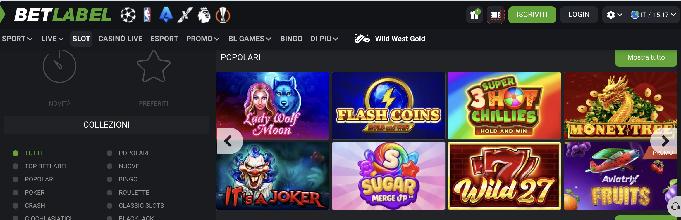 Casinò BetLabel Italia