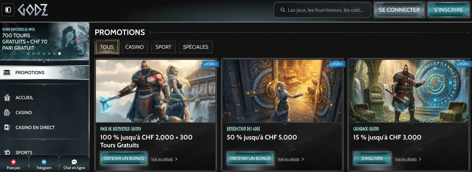 Promotions et offres régulières chez Godz