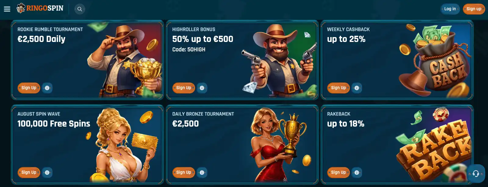 Promotions et offres régulières chez RingoSpin