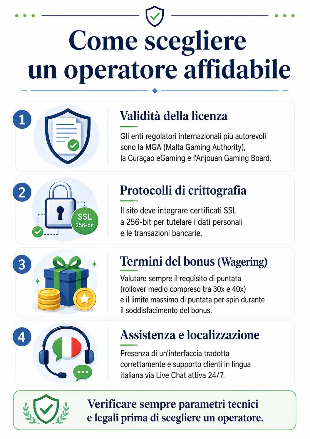 Criteri di valutazione e sicurezza